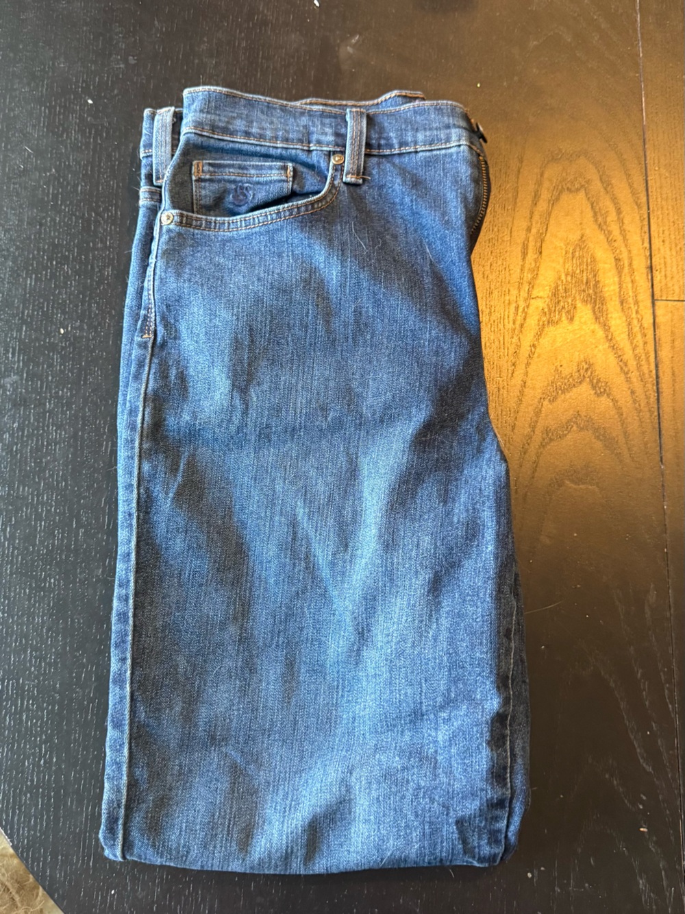 Gloria Vanderbilt Straight Leg Dark Blue Jeans